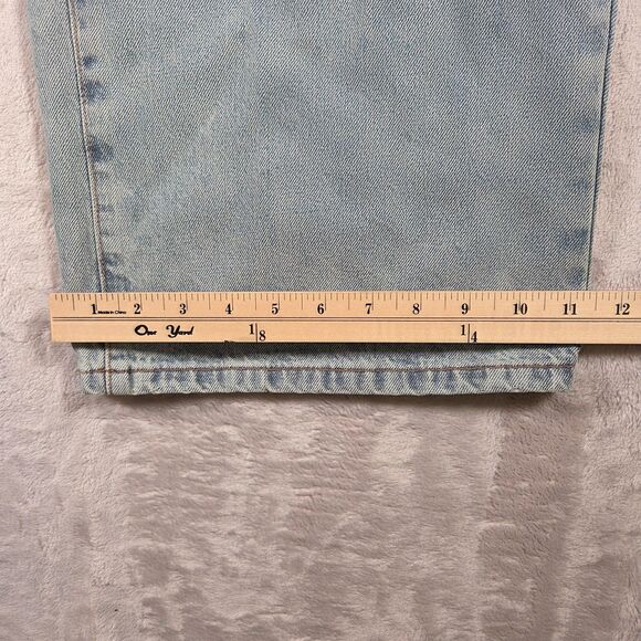 Cider Bow Knot Buckle Up Mid Rise Wide Leg Denim Overalls Jumpsuit Large NWT - Picture 8 of 8